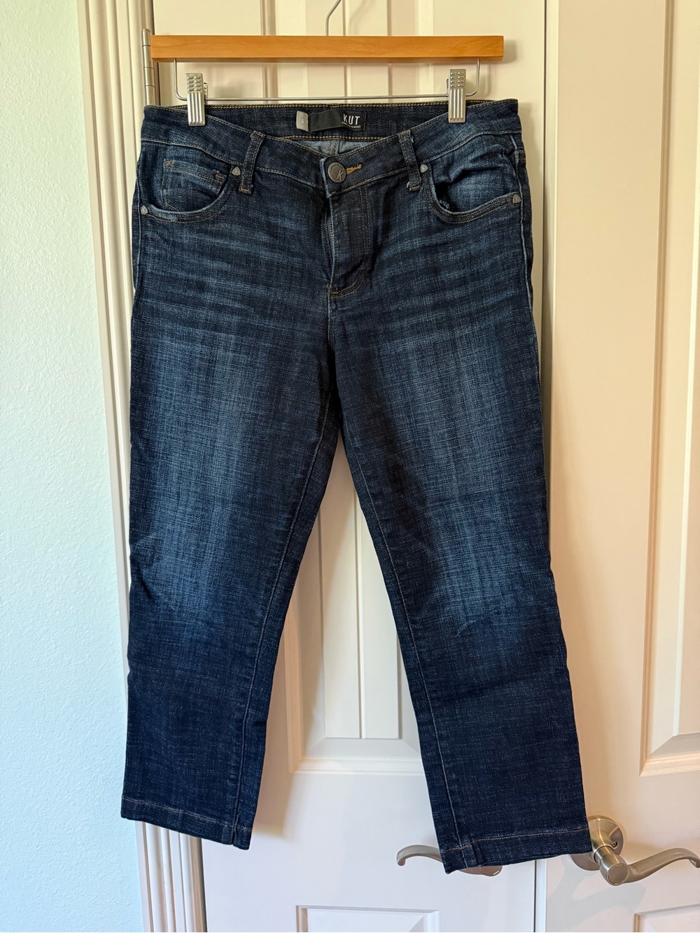 Kut from the Kloth Indigo Cropped Straight Jeans